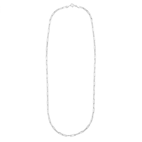 Sterling Silver 3mm Paperclip Chain-24-Inches in Length with Lobster Claw Clasp West and Company Auburn, NY