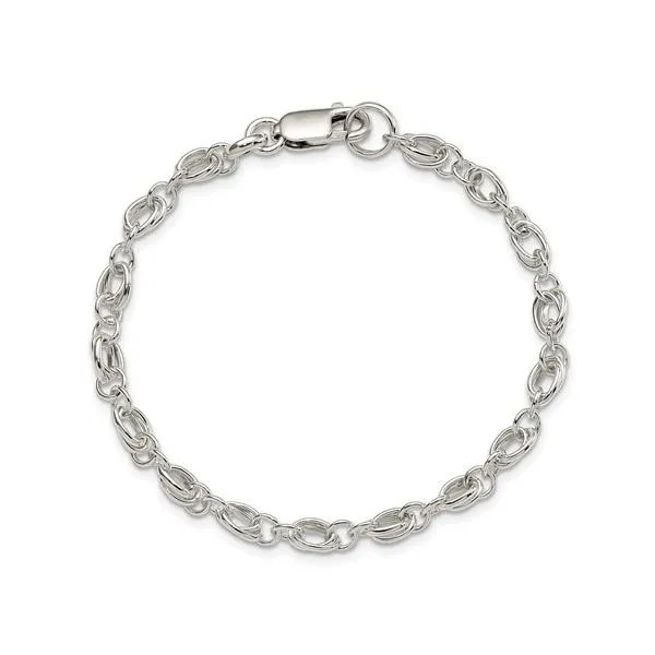 Sterling Silver Oval Link Bracelet with Lobster Claw - 7.5 Inch West and Company Auburn, NY
