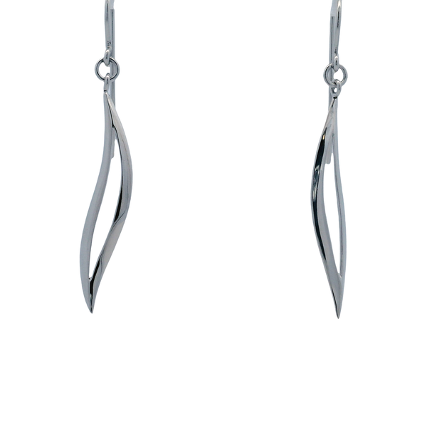 Sterling Silver High Polished Euro Wire Dangle Earrings West and Company Auburn, NY