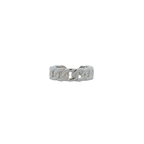 Sterling Silver Chain Link Design Ring with Sizing Bar West and Company Auburn, NY