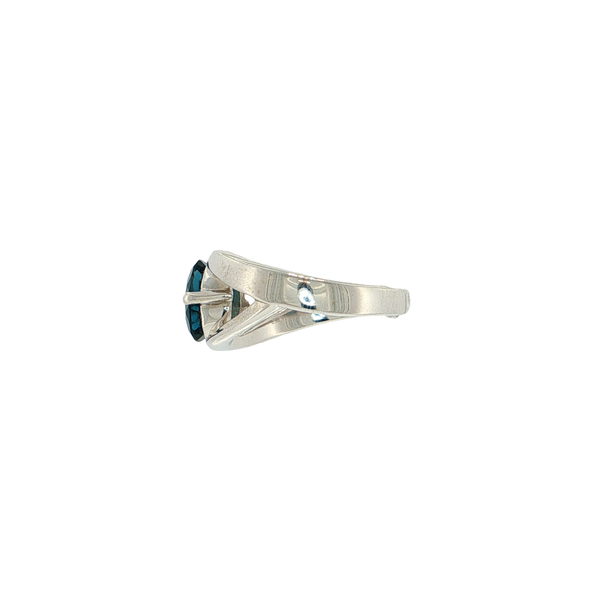 Sterling Silver London Blue Topaz Ring Image 4 West and Company Auburn, NY