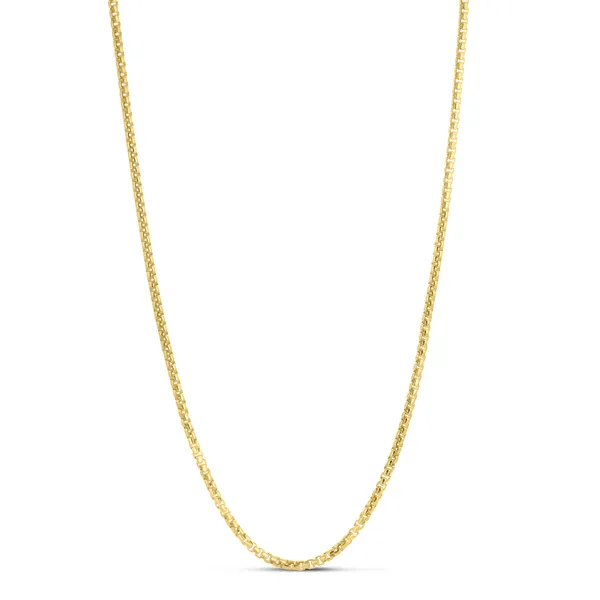Silver (14k Yellow Gold Plated) 2.6mm Polished Round Box Chain with Lobster Clasp-22 Inches West and Company Auburn, NY