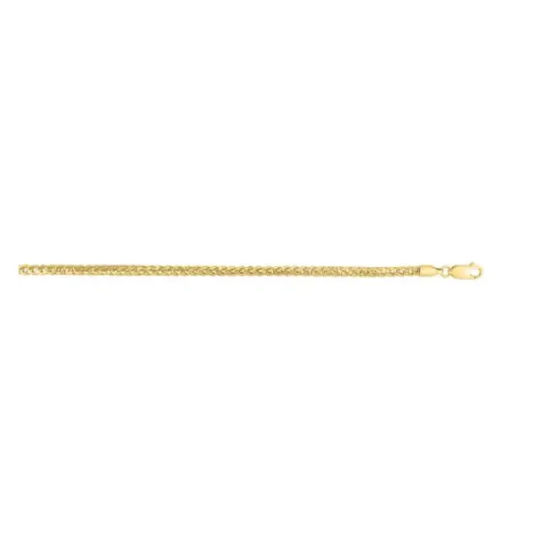 Silver (14K Yellow Gold Plated) 3.2mm Diamond Cut Lite Round Franco Chain with Lobster Clasp 20IN West and Company Auburn, NY