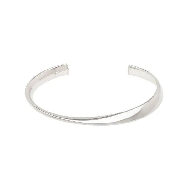 Sterling Silver Polished Sculpted Cuff Bangle West and Company Auburn, NY