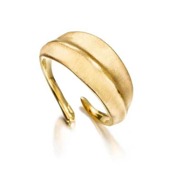 18K Vermeil Forest Leaf Wrap Ring - Adjustable West and Company Auburn, NY