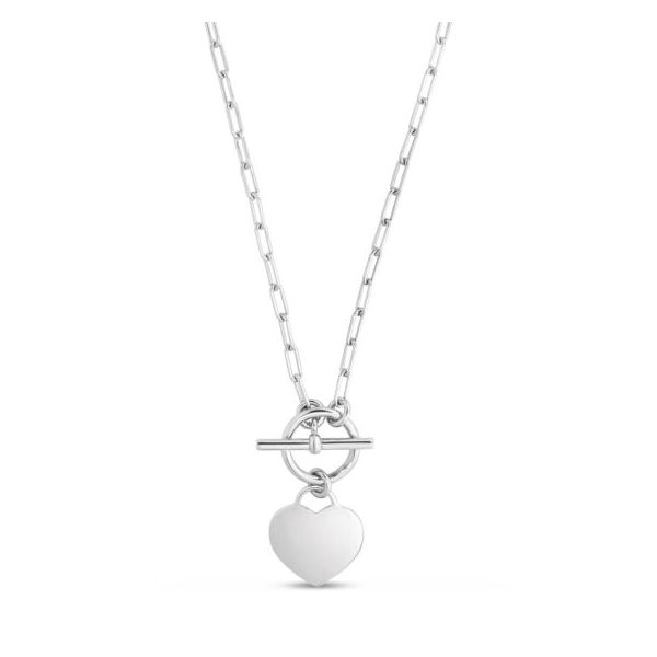 Sterling Silver Toggle Heart Necklace 18 Inches West and Company Auburn, NY