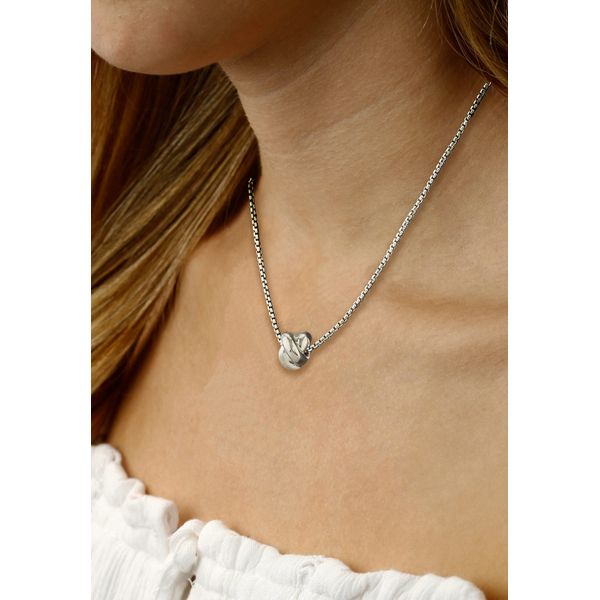 Sterling Silver Love Knot Pendant with 18 Inch Box Chain and Lobster Claw Clasp Image 2 West and Company Auburn, NY