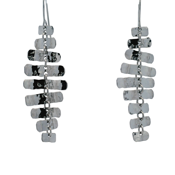Sterling Silver Shimmering Oval Drop Earrings West and Company Auburn, NY