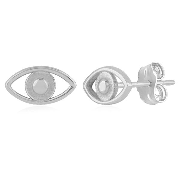 Sterling Silver Evil Eye Earrings West and Company Auburn, NY