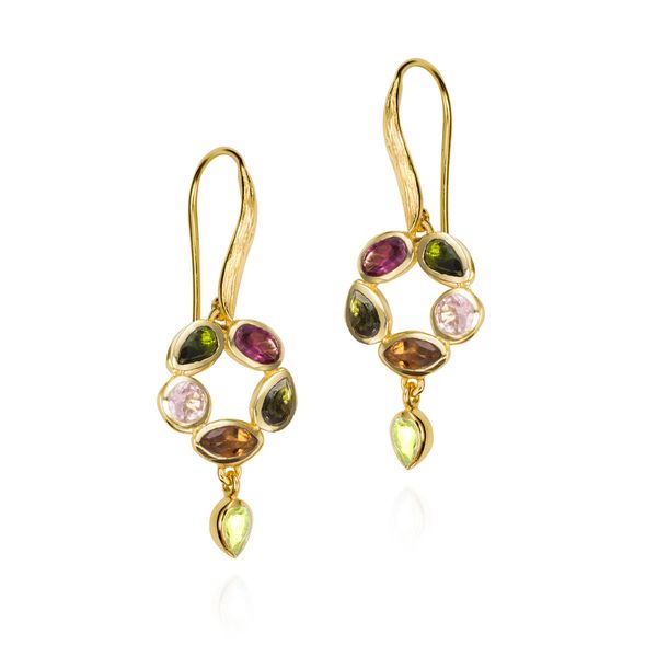 18K Vermeil Multi Color Tourmaline 