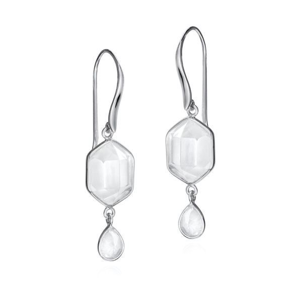 Sterling Silver Herkimer Quartz Dangle Earrings West and Company Auburn, NY
