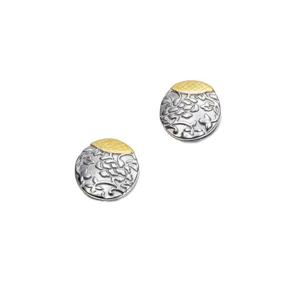 Sterling Silver and Gold Plated Patterned 