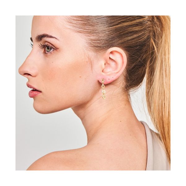 18K Vermeil Geometric Shapes Dangle Earrings Image 2 West and Company Auburn, NY