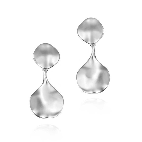 Sterling Silver Organic Look Drop Earrings West and Company Auburn, NY