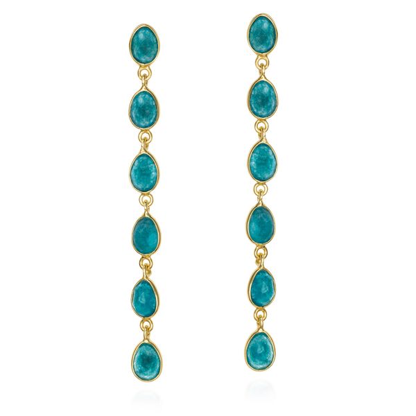 18K Vermeil Apatite Dangle Earrings West and Company Auburn, NY