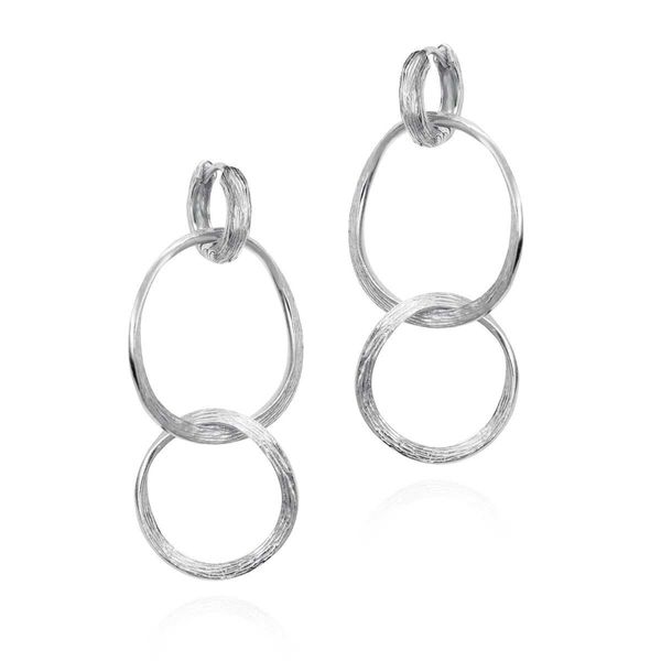 Sterling Silver Multi-Wear Dangle Earrings Image 3 West and Company Auburn, NY