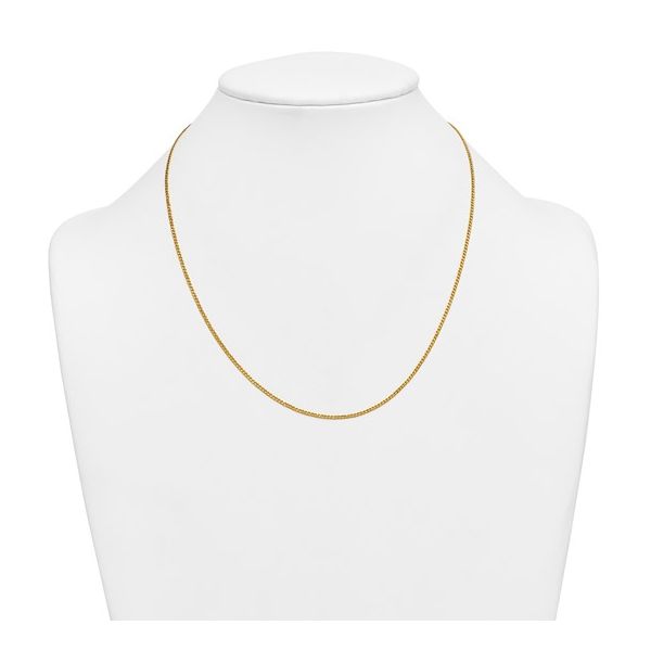 14K Gold Filled 1.5mm Curb Chain with Lobster Claw Clasp - 20 Inches Image 2 West and Company Auburn, NY