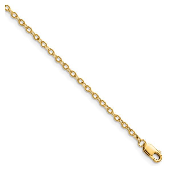 14K Gold Filled 2mm Flat Cable Chain with Lobster Claw Clasp - 18 Inches West and Company Auburn, NY