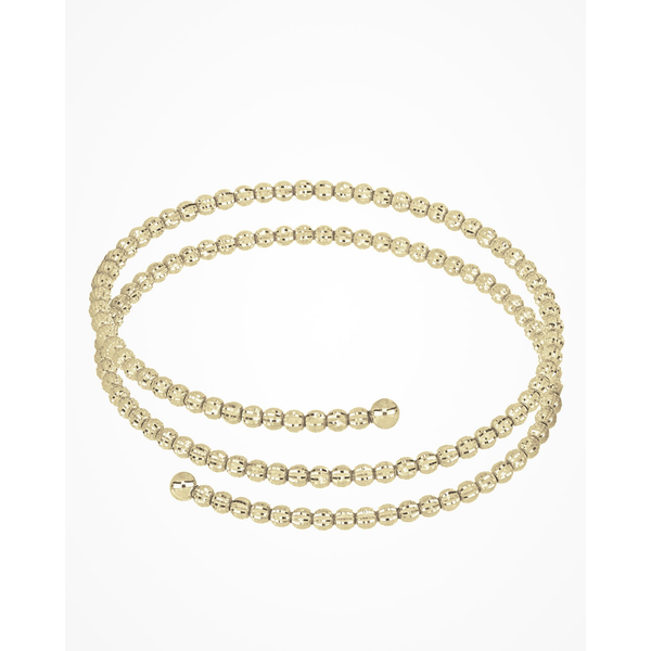 Gold Plated Silver Diamond Cut Beaded Wrap Around Bracelet West and Company Auburn, NY
