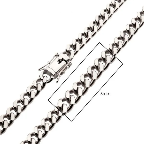 Stainless Steel 6mm Miami Cuban Chain Necklace - 20 Inches West and Company Auburn, NY