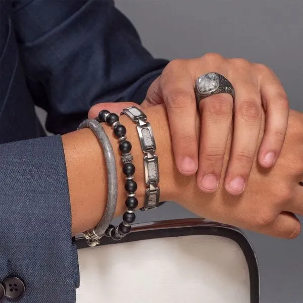 Gray Python Bracelet with Sterling Silver Clasp Image 4 West and Company Auburn, NY
