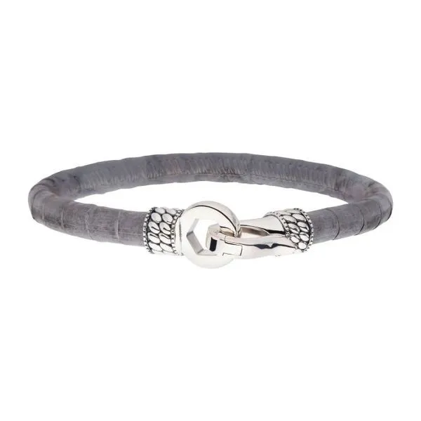 Gray Python Bracelet with Sterling Silver Clasp West and Company Auburn, NY