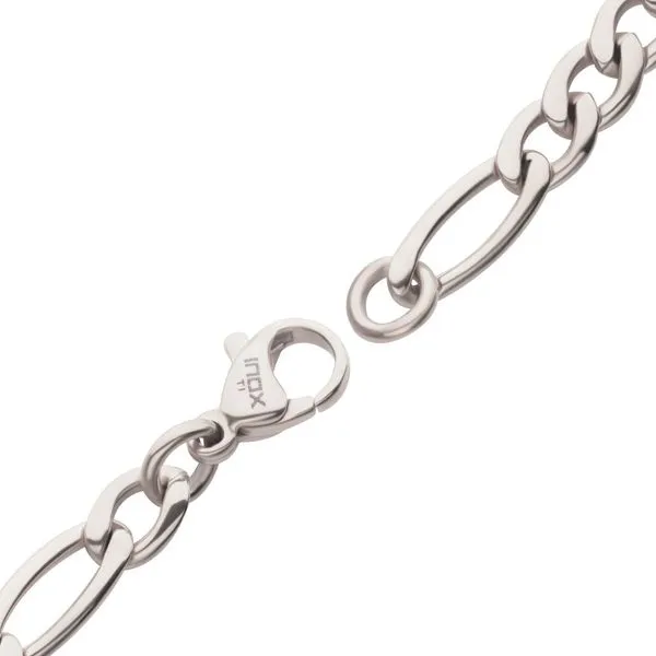 4.7mm Titanium Figaro Chain Bracelet with Lobster Clasp - 7 IN Image 3 West and Company Auburn, NY