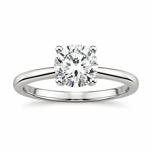 1.01ct Round Brilliant Diamond Solitaire Engagement Ring in White Gold | Classic 4-Prong Diamond Ring (SI2/H) Whidby Jewelers Madison, GA