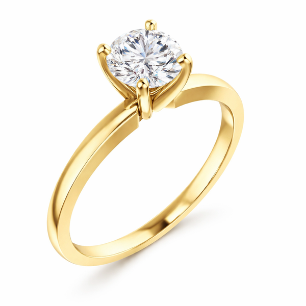 1.40ct Round Brilliant Diamond Solitaire Engagement Ring in Yellow Gold | Classic 4-Prong Diamond Ring (SI1/I) Whidby Jewelers Madison, GA