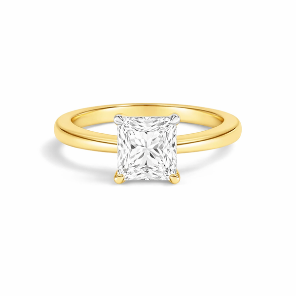 1.50ct Princess Cut Diamond Solitaire Engagement Ring in Two-Tone Gold | Classic 4-Prong Ring (SI1/J) Whidby Jewelers Madison, GA