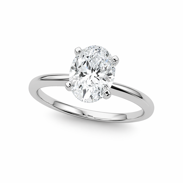 2.01ct Oval Lab Grown Diamond Solitaire Engagement Ring in White Gold | Classic 4-Prong Oval Diamond Ring (VS1/G) Whidby Jewelers Madison, GA