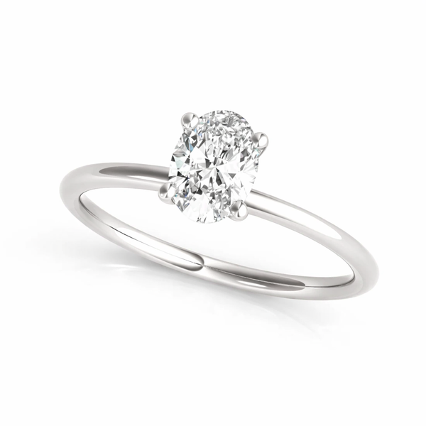 1.04ct Oval Lab Grown Diamond Solitaire Engagement Ring in White Gold | Classic 4-Prong Oval Diamond Ring (VS1/G) Whidby Jewelers Madison, GA