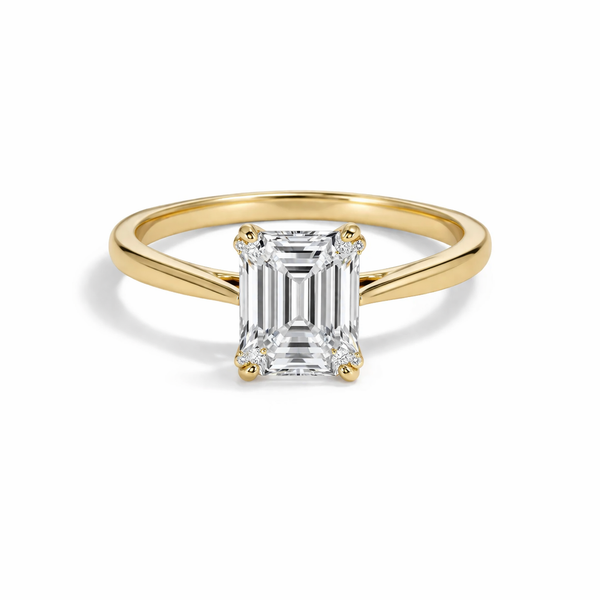 2.01ct Emerald Cut Lab Grown Diamond Solitaire Engagement Ring in Yellow Gold | Classic Emerald Cut Diamond Ring (VS2/G) Whidby Jewelers Madison, GA