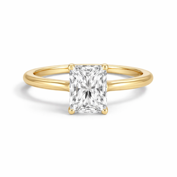 2.45ct Radiant Cut Lab Grown Diamond Solitaire Engagement Ring in Yellow Gold | Classic Radiant Diamond Ring (VS2/G) Whidby Jewelers Madison, GA
