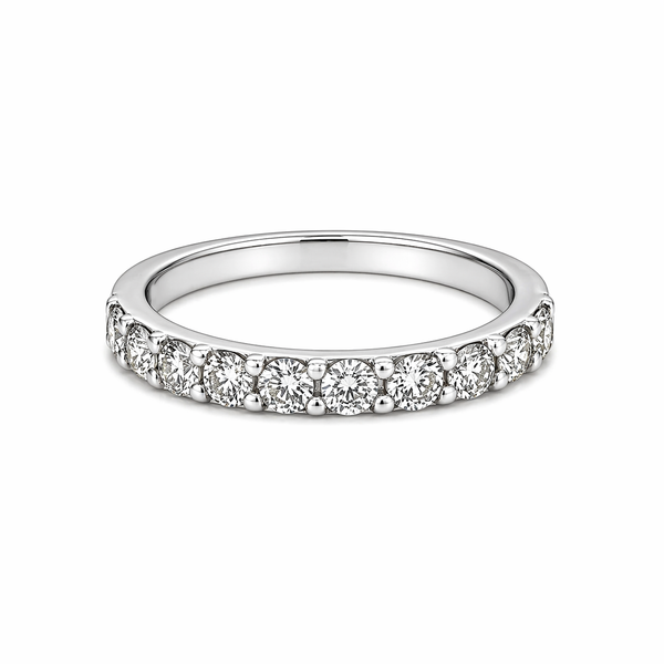 .75ct Ten Stone Diamond Wedding Band in 14K White Gold | Shared Prong Diamond Band Whidby Jewelers Madison, GA