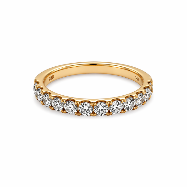 .78ct 14K Yellow Gold Diamond Wedding Band | Shared Prong Diamond Ring Whidby Jewelers Madison, GA