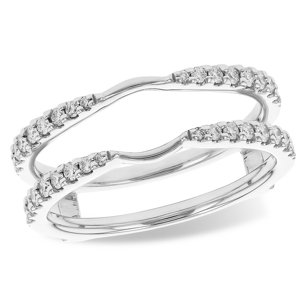 14kt White Gold Round Brilliant Diamond Ring Guard Whidby Jewelers Madison, GA