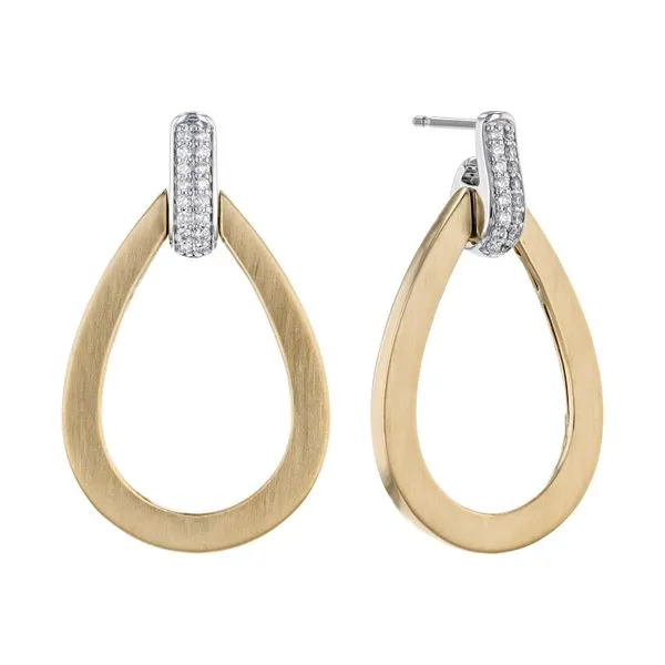 Two Tone 14Kt Drop Diamond Earrings Whidby Jewelers Madison, GA