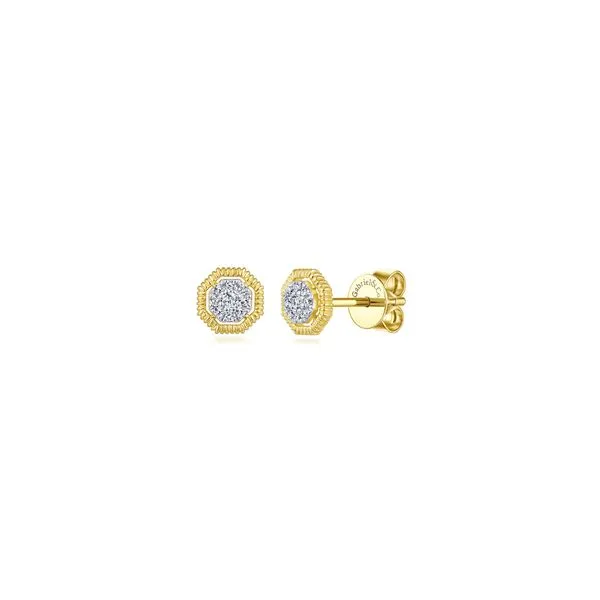 Yellow 14Kt Stud Diamond Earrings Whidby Jewelers Madison, GA
