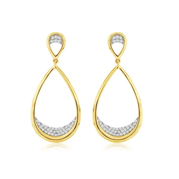 14Kt Yellow Drop Diamond Earrings Whidby Jewelers Madison, GA