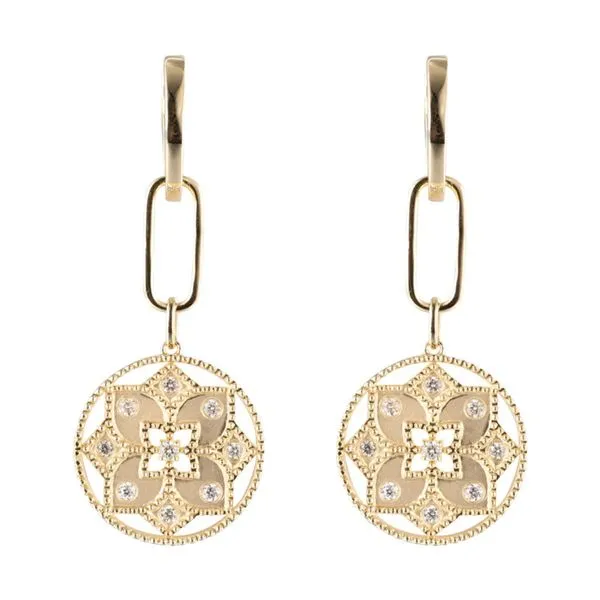 Yellow 14Kt Drop Diamond Earrings Whidby Jewelers Madison, GA