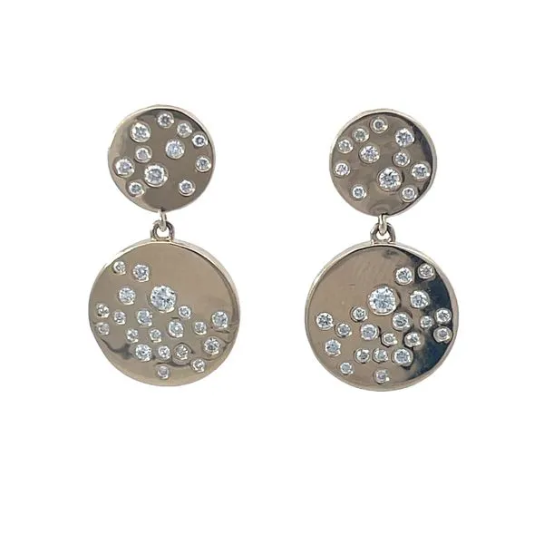 Yellow 14Kt Drop Diamond Earrings