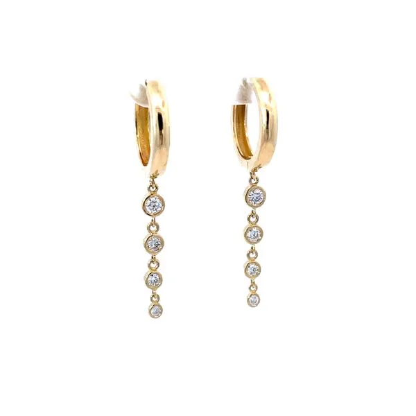 Yellow 14Kt Drop Diamond Earrings Whidby Jewelers Madison, GA