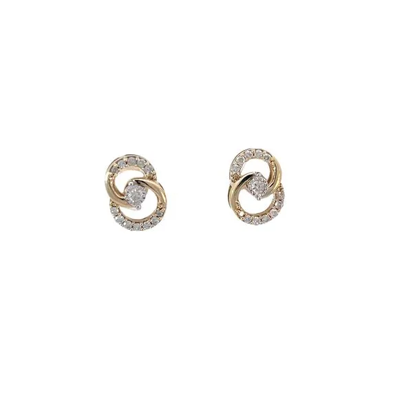 Yellow 10Kt Double Circle Diamond Earrings Whidby Jewelers Madison, GA