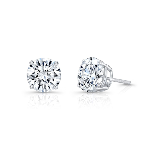 14K White Gold 2.06 CTW Diamond Stud Earrings Whidby Jewelers Madison, GA