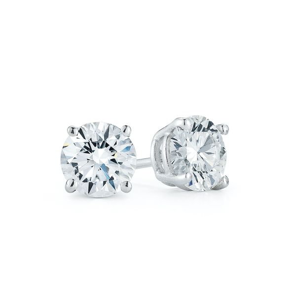 14K White Gold 1.47 CTW Diamond Stud Earrings Whidby Jewelers Madison, GA