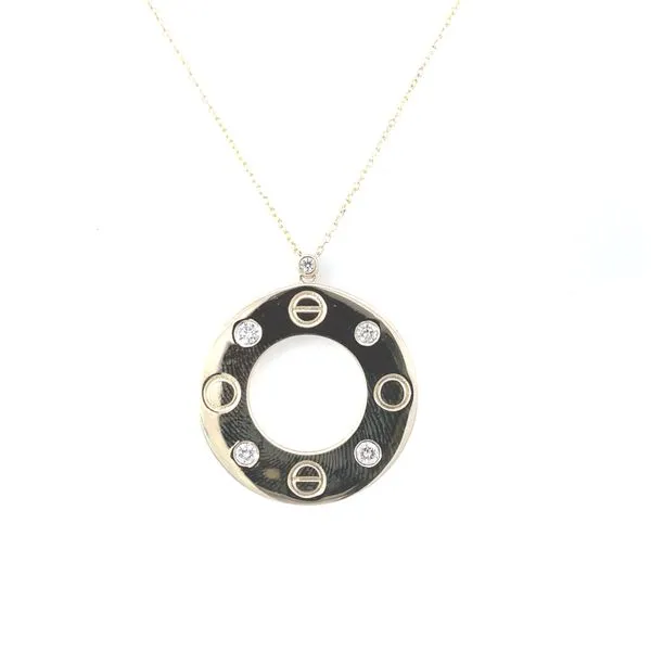 Lady's Yellow 14 Kt Diamond Circle Pendant Whidby Jewelers Madison, GA