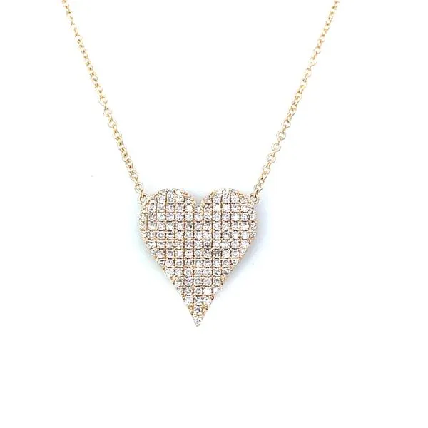 Lady's Yellow 14 Kt Diamond Heart Pendant Whidby Jewelers Madison, GA