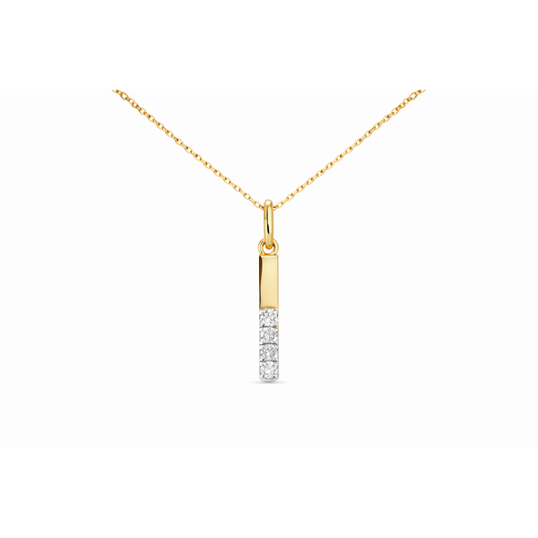 Diamond Bar Pendant Necklace in 10kt Yellow Gold Whidby Jewelers Madison, GA