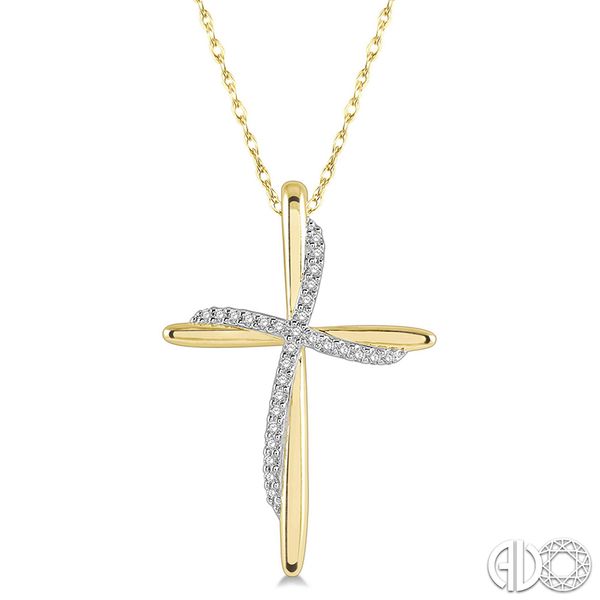 10KT Yellow Gold Diamond Cross Necklace Whidby Jewelers Madison, GA